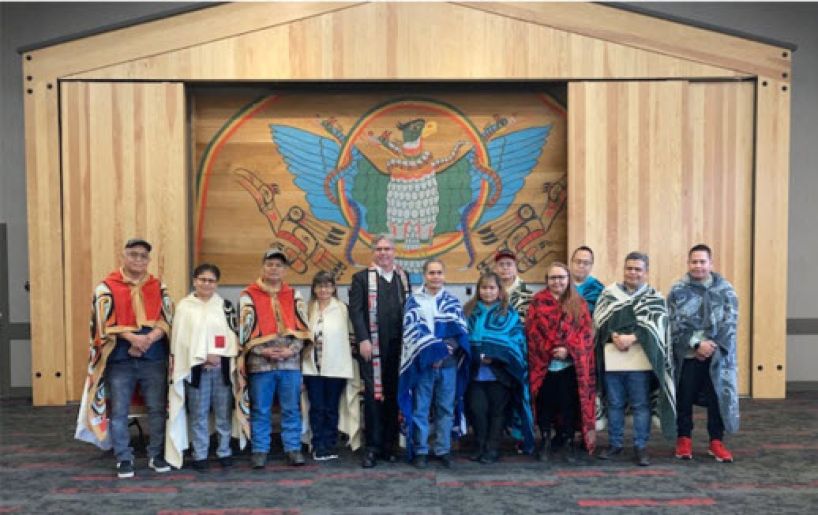 Judge Wolf swearing in the Tla-o-qui-aht First Nation Council