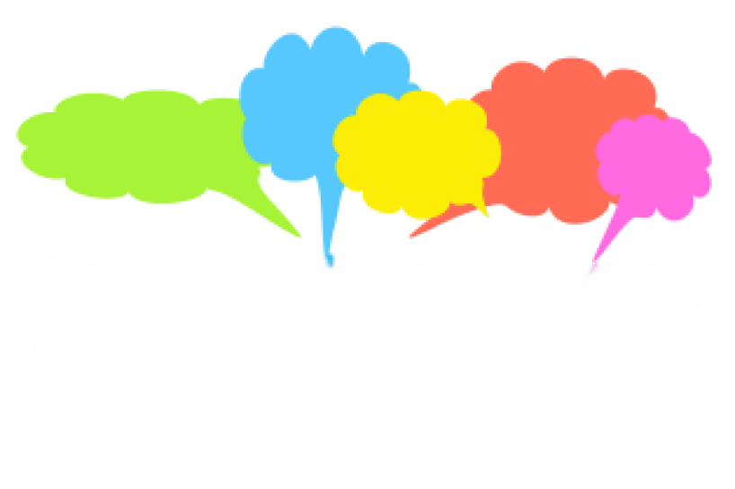 coloured speech bubbles